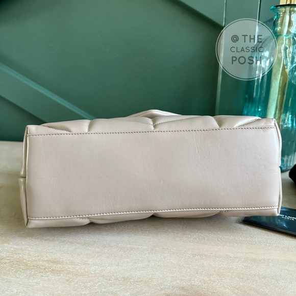 ❌SOLD❌Saint Laurent Loulou Puffer Small Darke Beige Gold HW - Picture 6 of 16